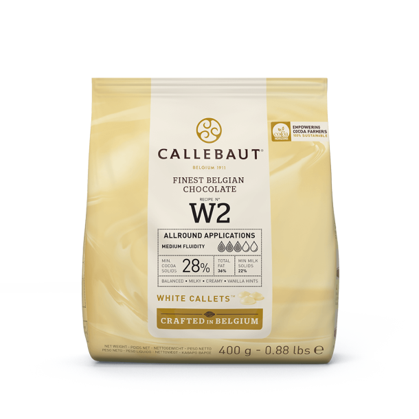 Callebaut Hvid Chokolade W2 Callets  400 g