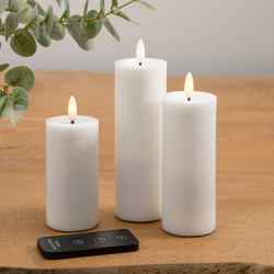 ENJOY LED bloklys 3-pak 4,8 cm - Hvid