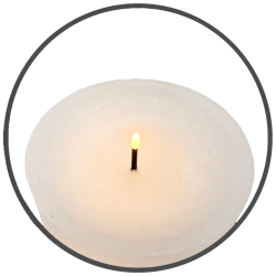 ENJOY LED bloklys gl�dende v�ge 3-pak - �10 cm - Hvid