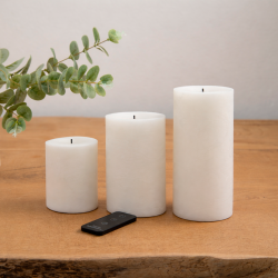 ENJOY LED bloklys gl�dende v�ge 3-pak - �10 cm - Hvid