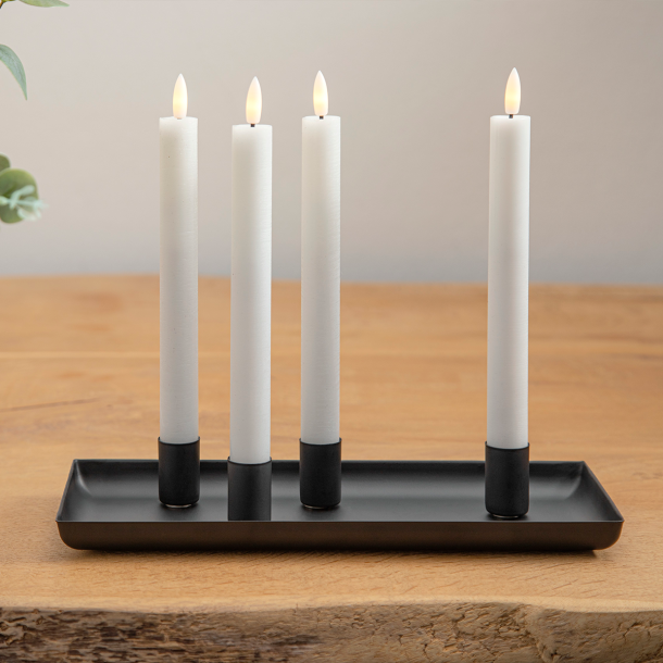 ENJOY lysfad m. 4 magnetholdere - Aflang - Sort