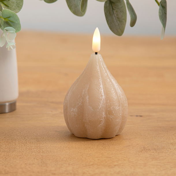 ENJOY LED lglys med timerfunktion 6,5xH8 cm - Sand