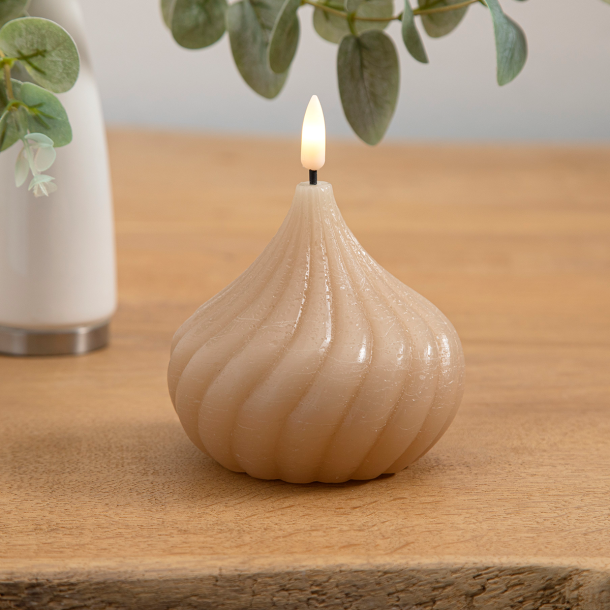 ENJOY LED lys snoet 10x10 cm med timerfunktion - Sand