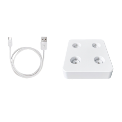 ENJOY LED stagelys genopladelig 4-pak - H22 cm - Hvid