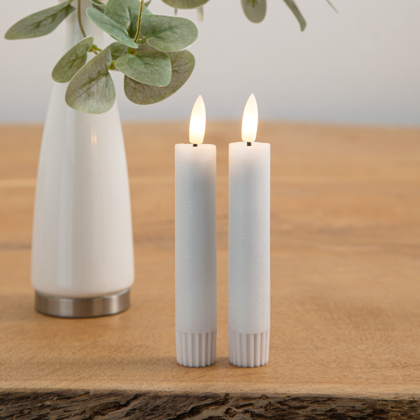 ENJOY LED stagelys 2-pak 2,2xH11 cm - Hvid