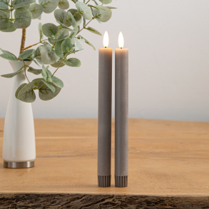 ENJOY LED stagelys 2-pak �2,2xH22 cm - Gr�